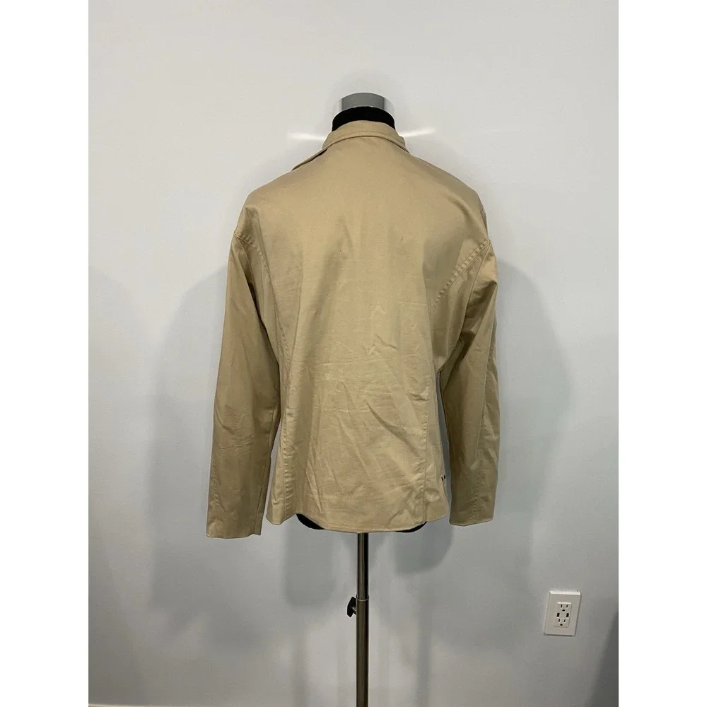 Jamie Sadock Golf Tennis‎ Top Jacket Khaki Button Front Womens Size XL